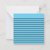 Retro Cutie Blauw Kerstmis Notitiekaartje (Achterkant)