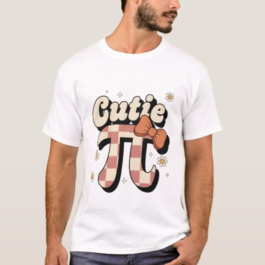 Retro Cutie Pie Math Pun T-shirt (Voorkant)