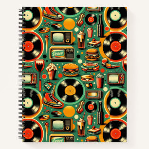Retro cuties: grillige pastel notitieboek
