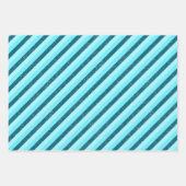 Retro Cyan Chic Wrapping Paper (Voorkant 3)