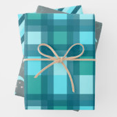 Retro Cyan Chic Wrapping Paper (In situ)