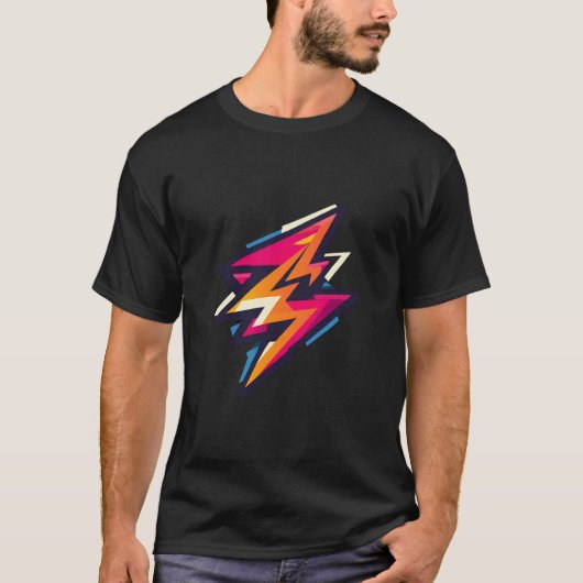 Retro Cyberbolt Grafisch T-shirt (Voorkant)