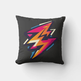 Retro Cyberbolt Grafisch T-shirt Kussen