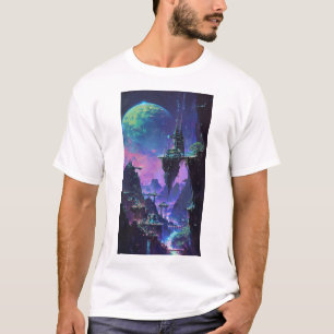 Retro Cyberpunk 1980s Schilderij T-shirt