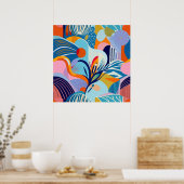 Retro cyberpunk gamer meisje Poster (Keuken)