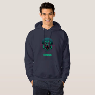 Retro Cyberpunk Geometrische Dier Neon Kunst Grafi Hoodie