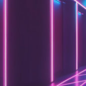 Retro Cyberpunk Grid Dance verwijderbaar Behang (Zoom)