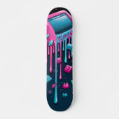 Retro Cyberpunk Internet Persoonlijk Skateboard (Voorkant)