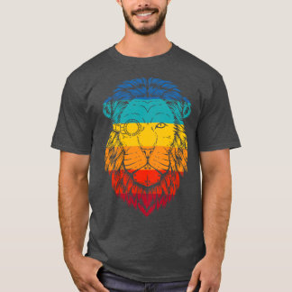 Retro Cyberpunk Leeuw T-shirt