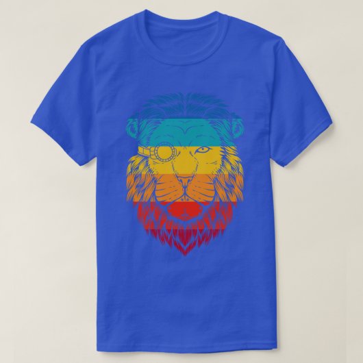 Retro Cyberpunk Leeuw T-shirt (Design voorkant)