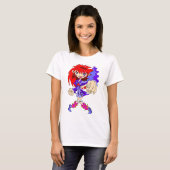 Retro cyberpunk meisje. t-shirt (Voorkant volledig)