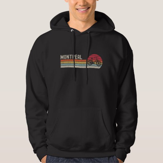 Retro Cycling Hoodie Montreal Hoodie Cyclist (Voorkant)