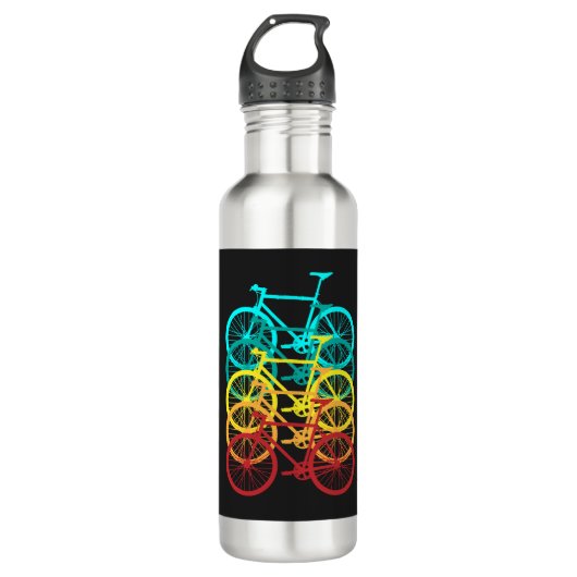 Retro Cycling, Road Bike Waterfles (Voorkant)