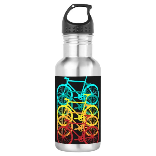 Retro Cycling, Road Bike Waterfles (Voorkant)