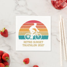 Retro Cycling Zonsondergang Custom Triatlon