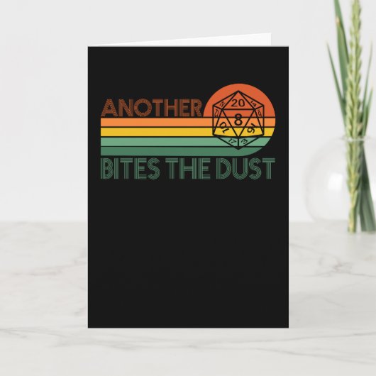 Retro D20 RPG Dice Kaart (Voorkant)