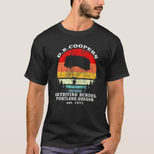 Retro D B Cooper Skydiving School Cryptid Urban Le T-shirt