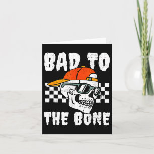 Retro D naar het bot grappige schedel Halloween ko Kaart
