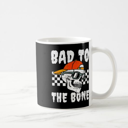 Retro D naar het bot grappige schedel Halloween ko Koffiemok (Rechts)