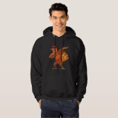 Retro Dabbing Turkey Family Matching Thanksgiving  Hoodie (Voorkant volledig)