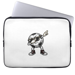 Retro Dabbing Voetbal Shirt Ontwerp (2)_1 Laptop Sleeve
