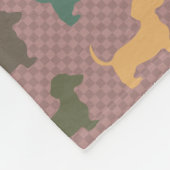 Retro Dachshond fleece deken unieke cadeau (Hoek)