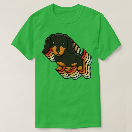Retro Dachshund  Doxie mama Dad Wiener Dog L T-shirt (Design voorkant)