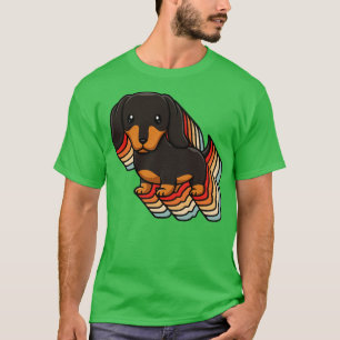 Retro Dachshund  Doxie mama Dad Wiener Dog L T-shirt