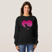Retro Dachshund Heart Valentijn S Day Trui (Voorkant volledig)