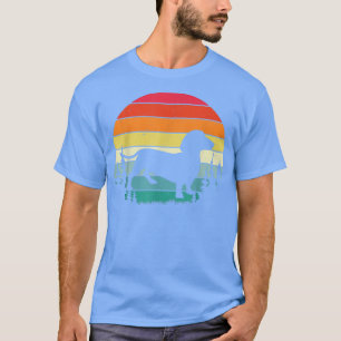 Retro  Dachshund Hondenliefhebber Gift Mannen Vrou T-shirt