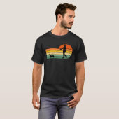 Retro Dachshund Silhouet Vrouw Hond T-shirt (Voorkant volledig)