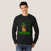 Retro Dachshund St Patrick S Day Clover T-shirt (Voorkant volledig)