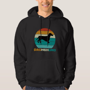 retro Dachshund voor Dachshund Lovers Hoodie