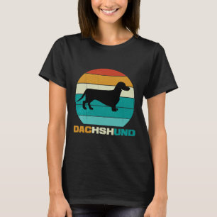 retro Dachshund voor Dachshund Lovers T-shirt