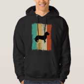  Retro Dachshund Wirehaire Hoodie (Voorkant)