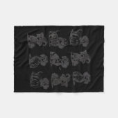 Retro Dachshund Witch Dog Soky Season Halloween Fu Fleece Deken (Voorkant (Horizontaal))