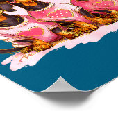 Retro Dachshund With Heart Sungles Valentine's Day Poster (Hoek)