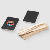 Retro Dachshund Zonsondergang Vector Handwaaier (Niet-gemonteerd)