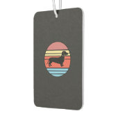 Retro Dachshund Zonsondergang Vector Luchtverfrisser (Links)