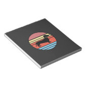 Retro Dachshund Zonsondergang Vector Notitieblok (Schuin)