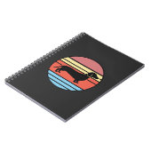 Retro Dachshund Zonsondergang Vector Notitieboek (Linkerzijde)