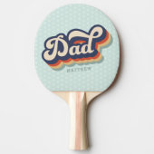 Retro Dad aangepaste naam Vaderdag Tafeltennisbatje (Voorkant)