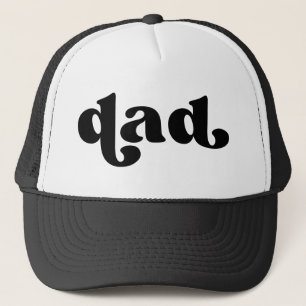 Retro Dad Black en White Trucker Pet