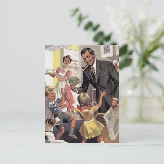 Retro Dad Briefkaart (Staand voorkant)