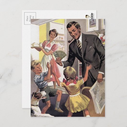 Retro Dad Briefkaart (Voorkant / Achterkant)