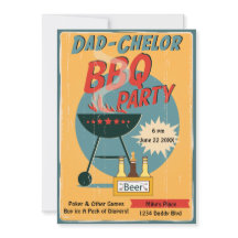 Retro Dad-Chelor BBQ Party Baby shower