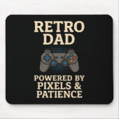 Retro Dad Pixel Gamer Design Muismat (Voorkant)
