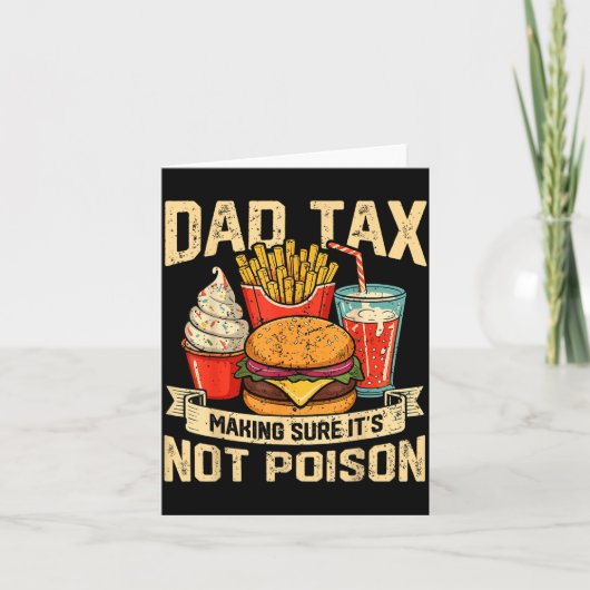 Retro Dad Tax Making Sure It's Not Ison Funny Fath Kaart (Voorkant)