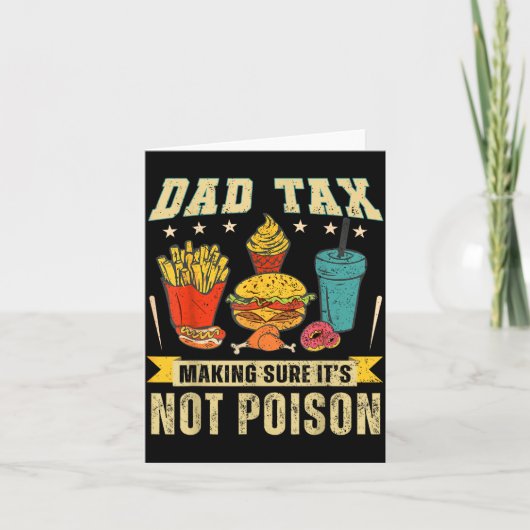 Retro Dad Tax Making Sure It's Not Ison Funny Fath Kaart (Voorkant)