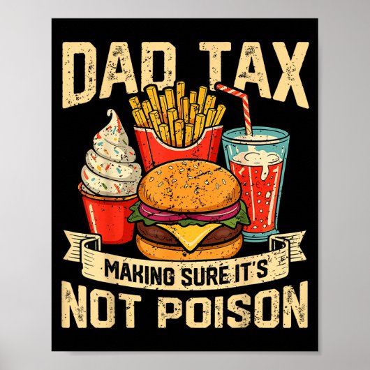 Retro Dad Tax Making Sure It's Not Ison Funny Fath Poster (Voorkant)